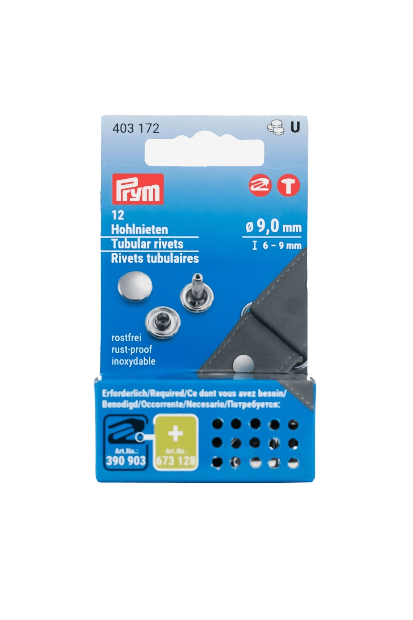 PRYM Hohlnieten mit Ø 7,5 mm und 9 mm in Produktansicht