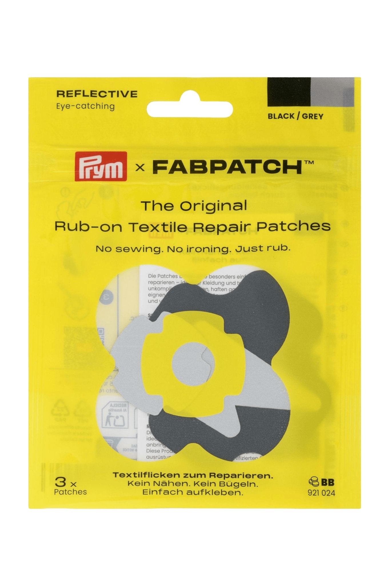 PRYM Rub-on Patch REFLECTIVE, vue du produit