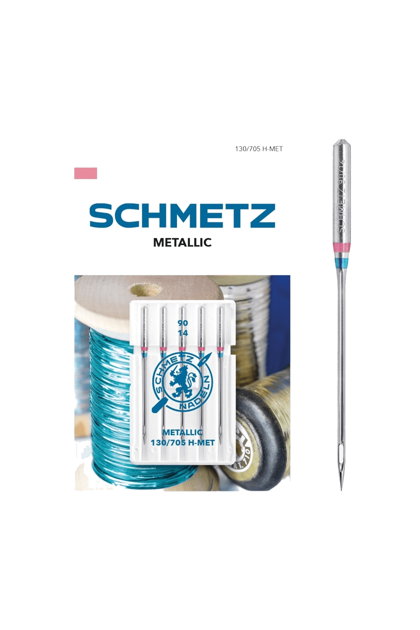 Schmetz Metallic-Nadel Stärke 90 / System 130 / 705 H-MET in Produktansicht
