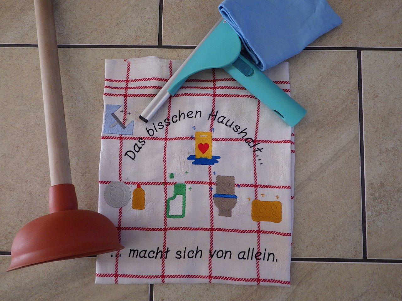 Stickdatei Handtücher besticken »HAUSHALT« - Make ma!