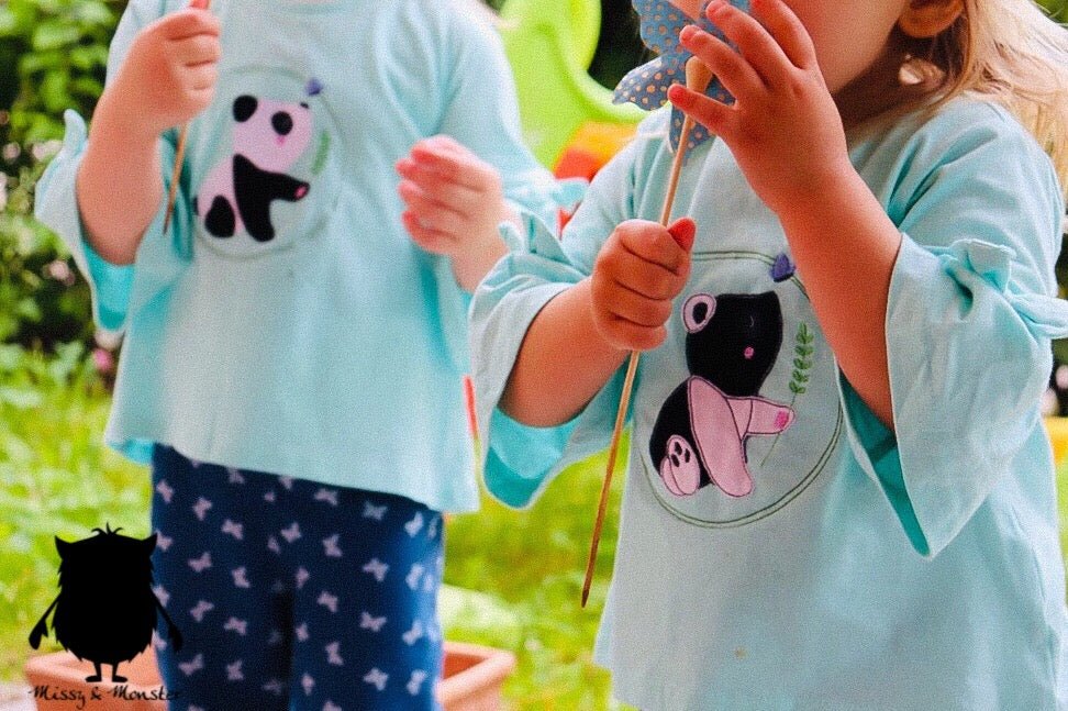 Stickdatei PANDA Pit mit Schmetterling - Make ma!