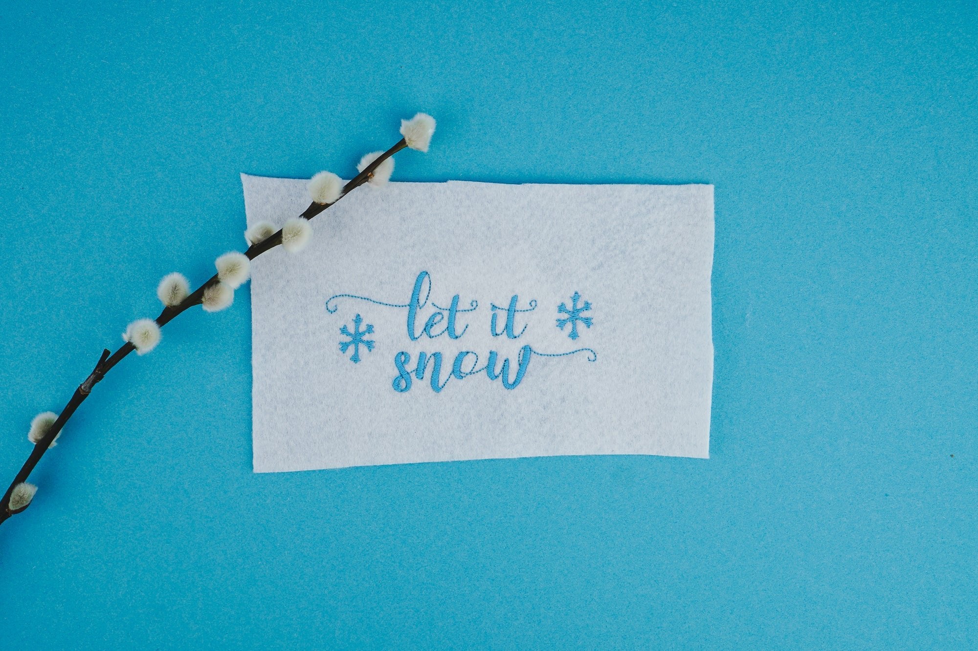 weihnachtliche Stickdatei »Let it snow«