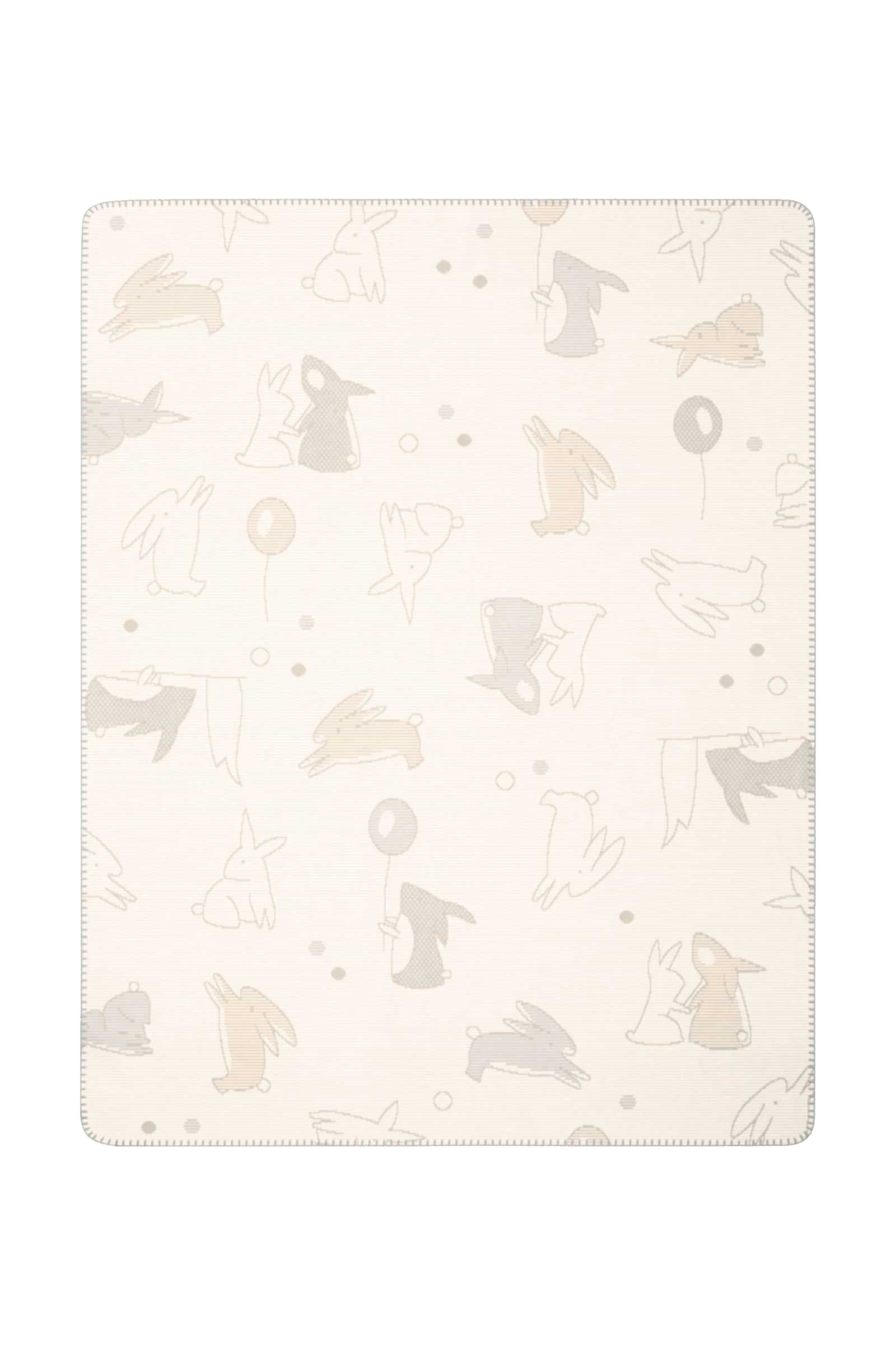 Personalisierte Babydecke Hasen - 75x100cm in product view