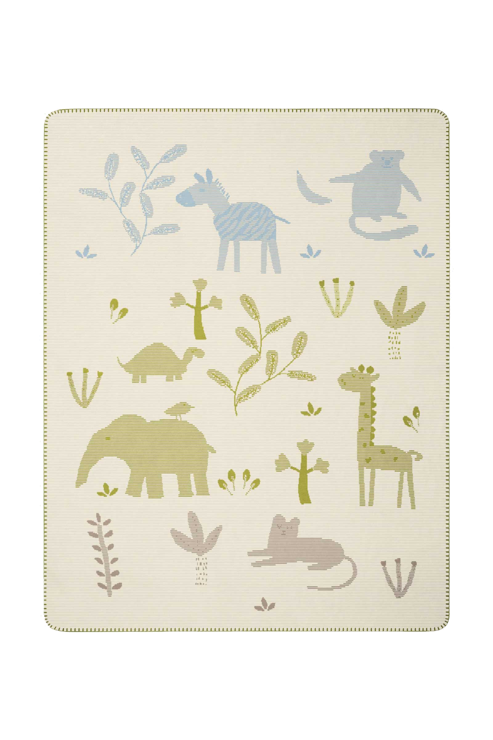 Personalisierte Babydecke Tiere - 75x100cm in product view