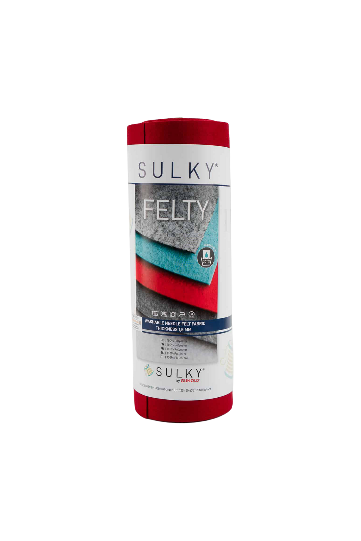 Sulky FELTY Stickfilz in Dunkelrot – freigestellte Produktansicht