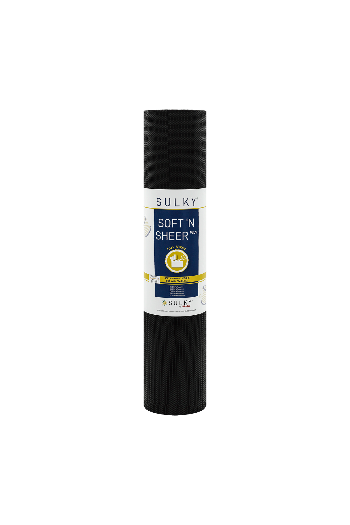 SULKY Soft’n Sheer Plus – zwarte rol, 0,5 × 25 m