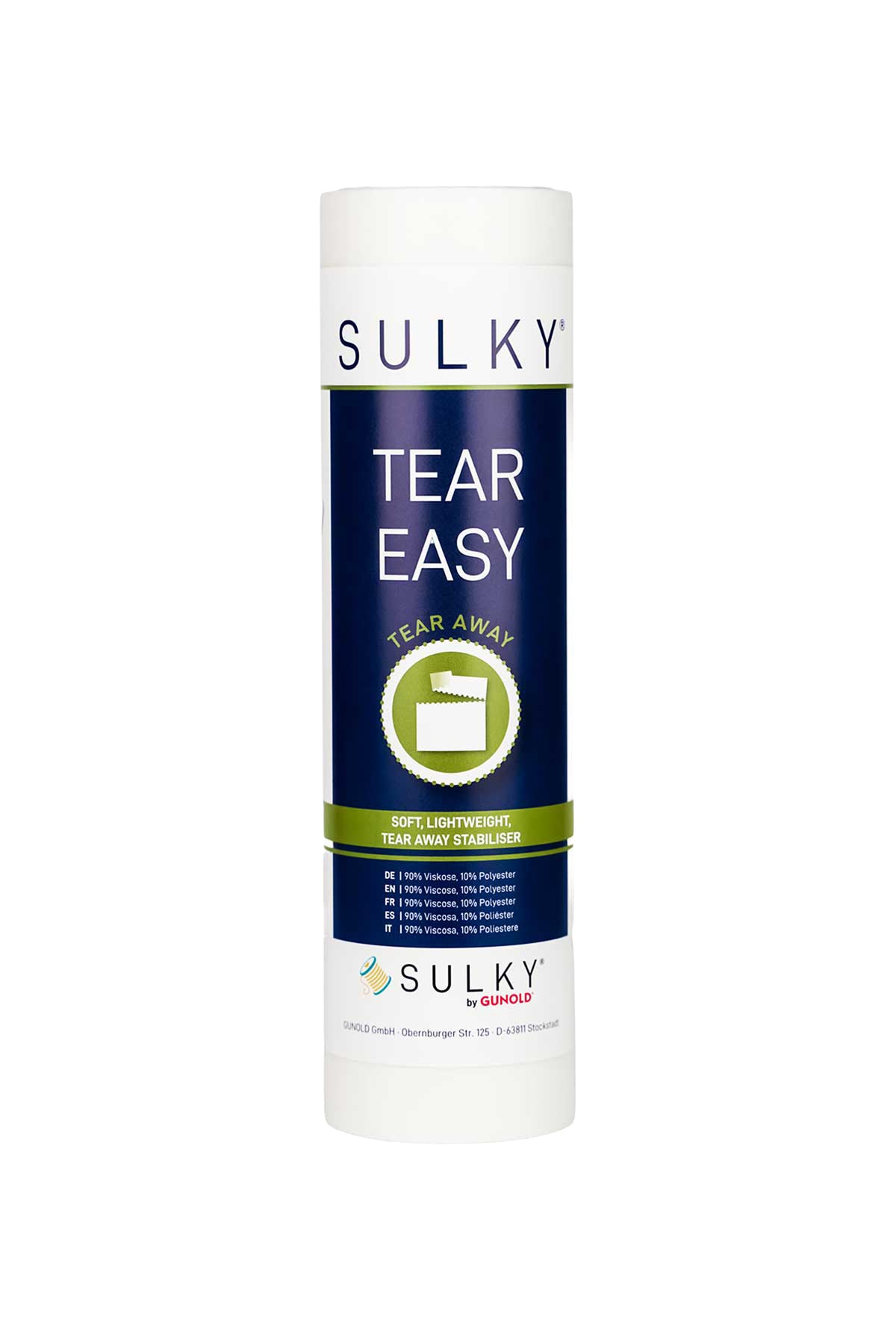 Sulky Tear Easy – dünnes Reißvlies für nicht-dehnbare Stoffe in Produktansicht