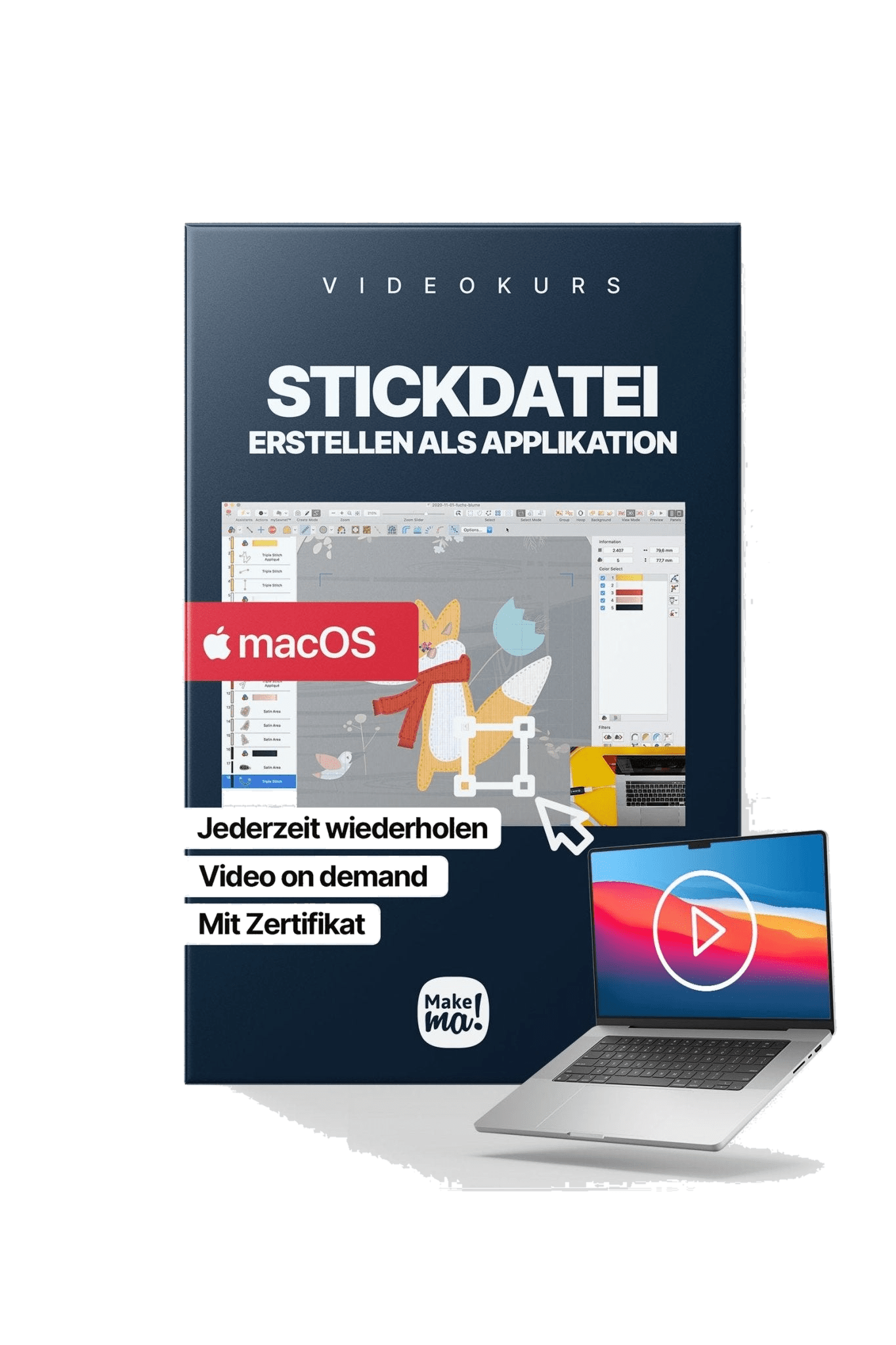 Videokurs: Stickdatei erstellen Applikation (MAC) in product view