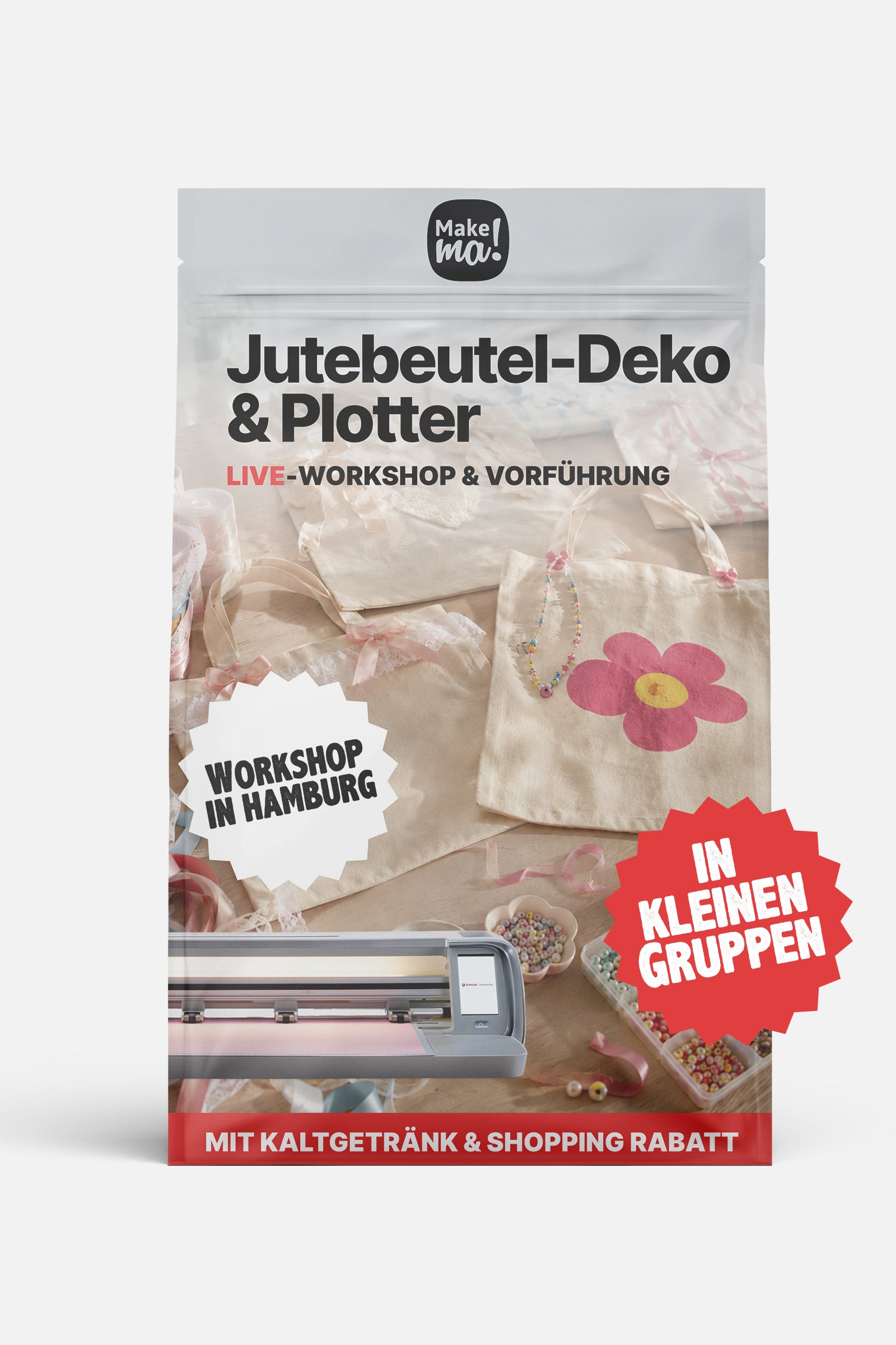 Workshop: Jutebeutel Dekorieren + Plotter-Vorführung