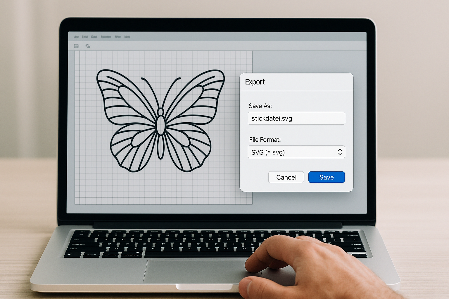 Stickdatei als Vektorgrafik für Plotter speichern