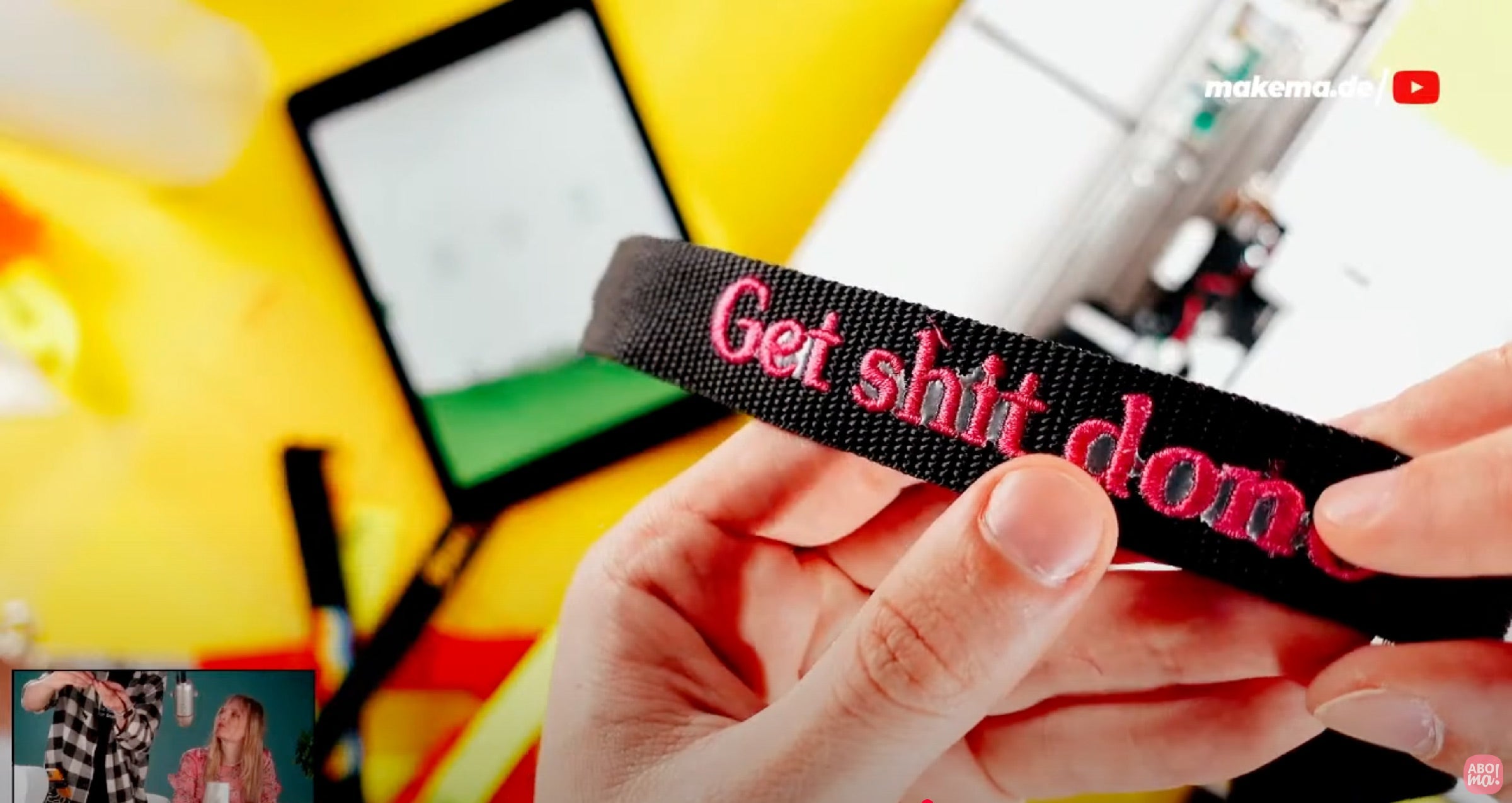 Gurtband besticken mit der Stickmaschine