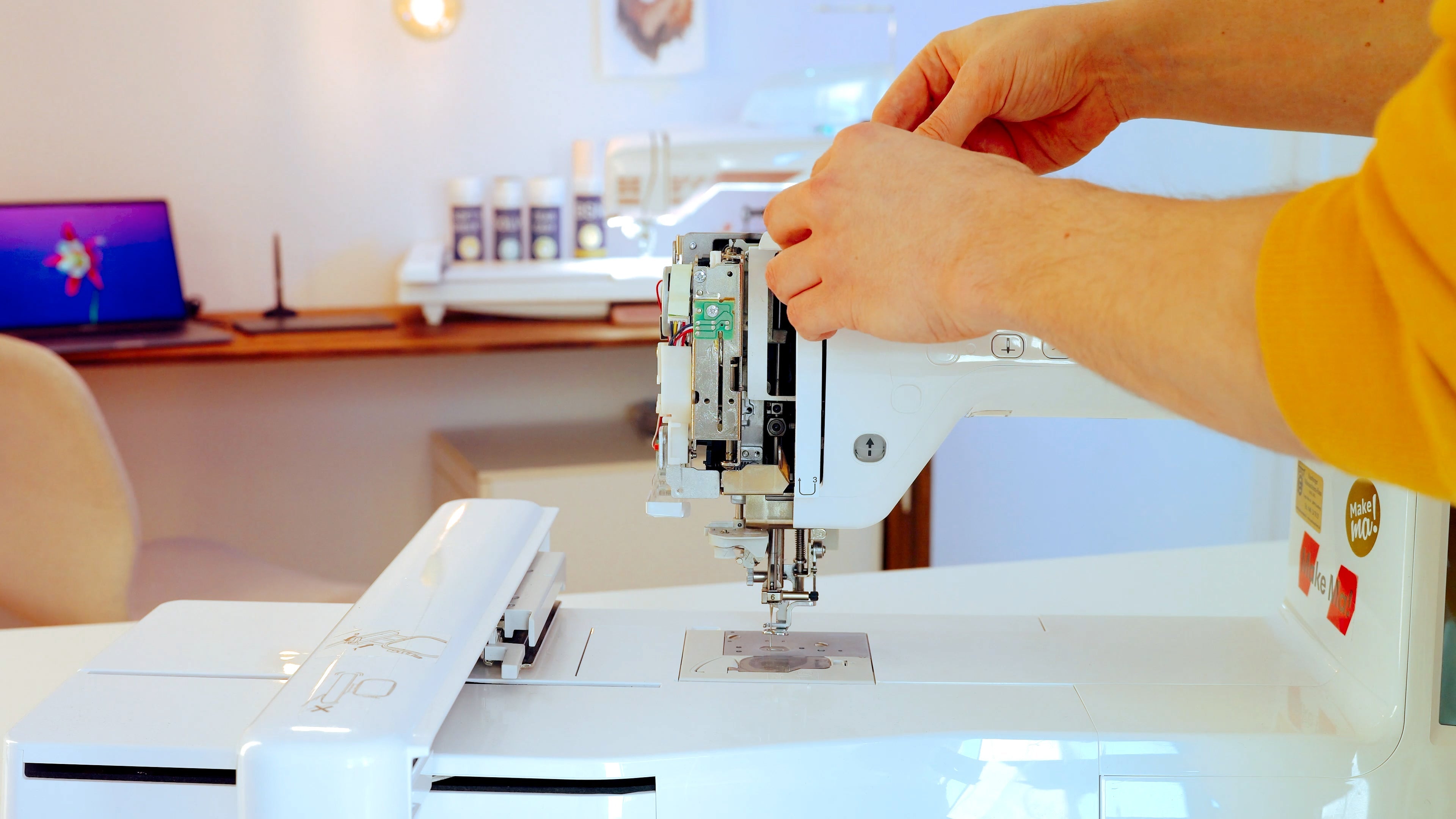 Stickmaschine reinigen
