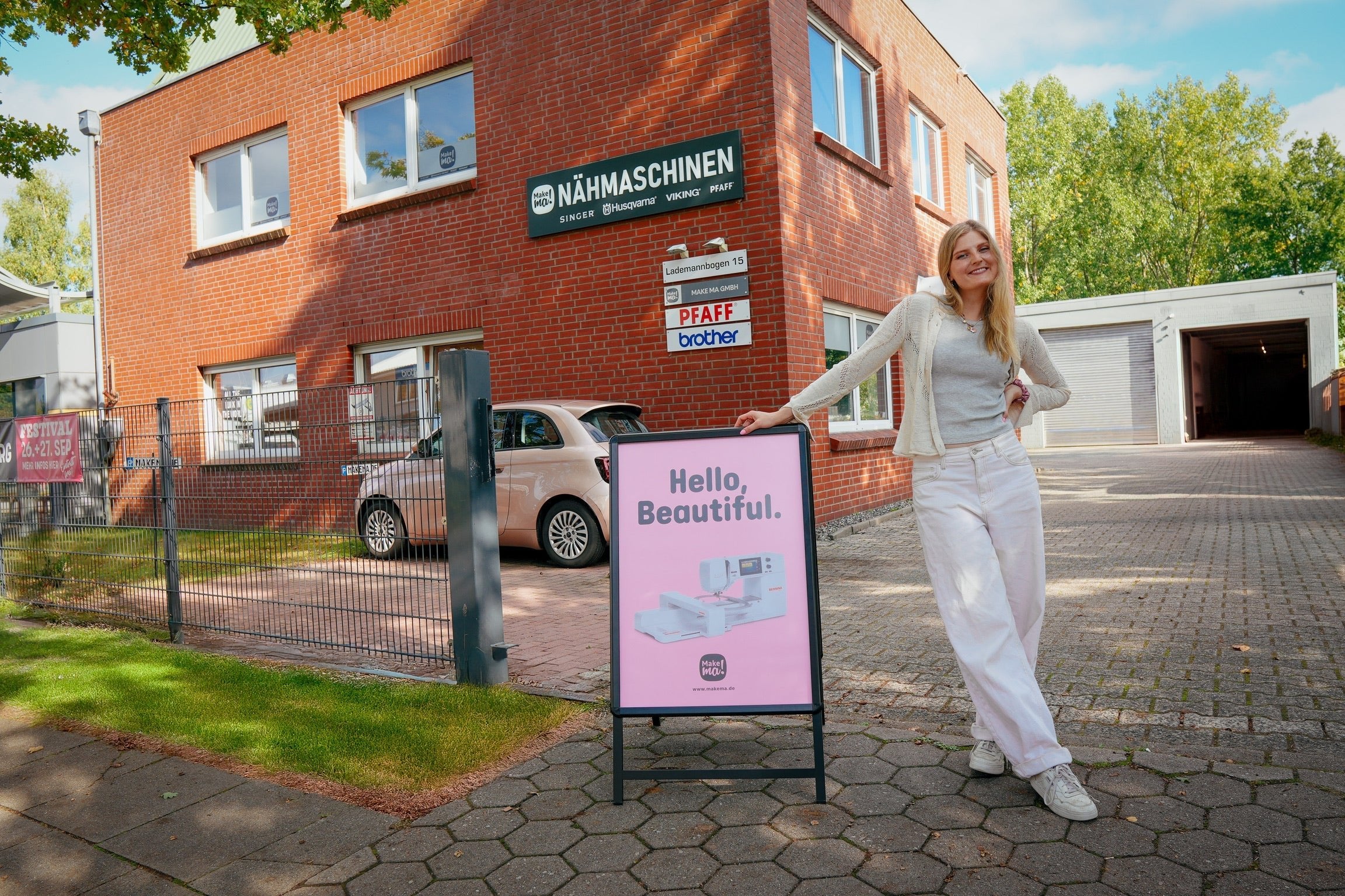 BERNINA Fachhandel in Hamburg Hummelsbüttel, Aufnahme im Make ma Ladengeschäft