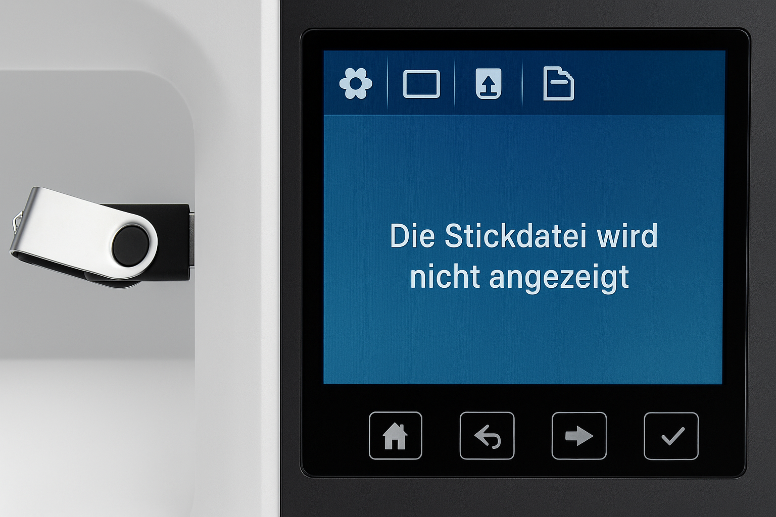 Stickdatei wird nicht angezeigt