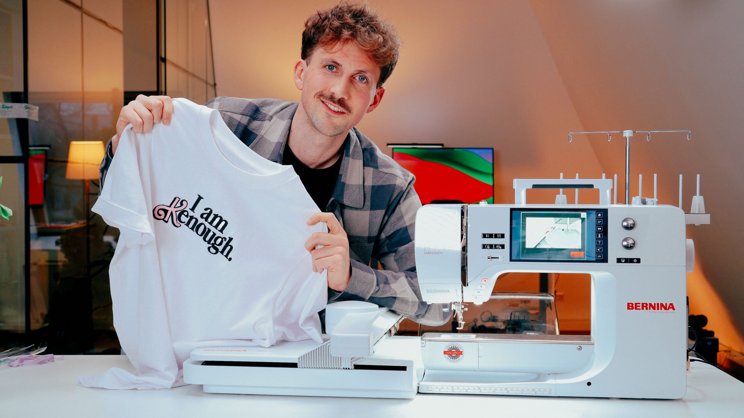 Livestream T-Shirt besticken mit HAHNER kreativ