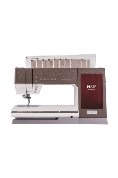 PFAFF creative icon 3 ohne Stickmodul in gerader Frontansicht