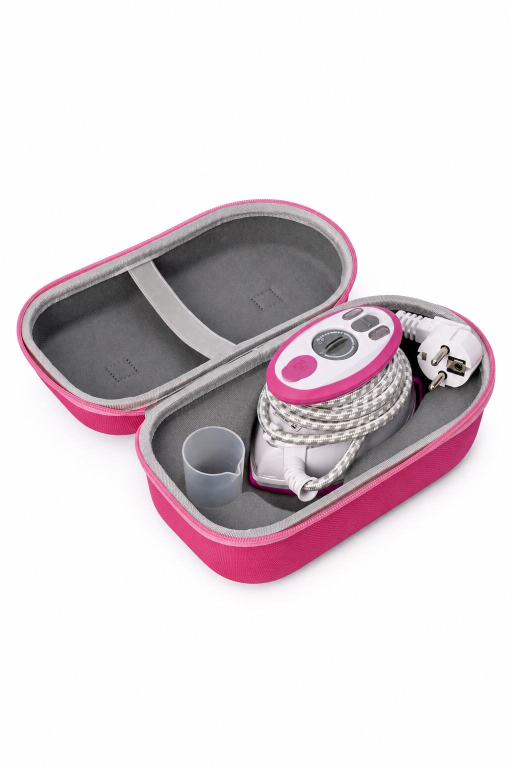 Prym Mini-Dampfbügeleisen-Set im geöffneten Reise-Case