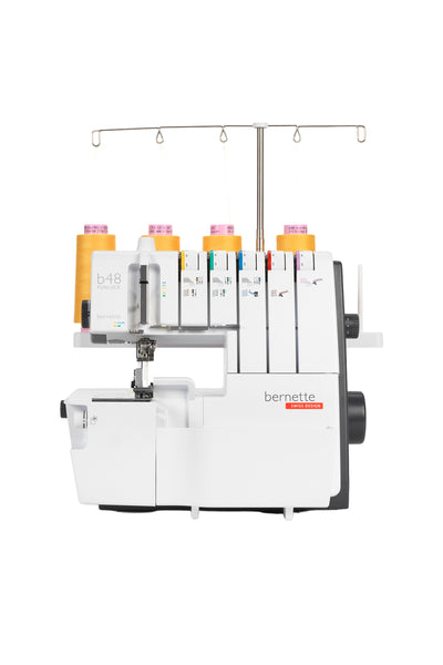 bernette b48 FUNLOCK in front view with thread cones
