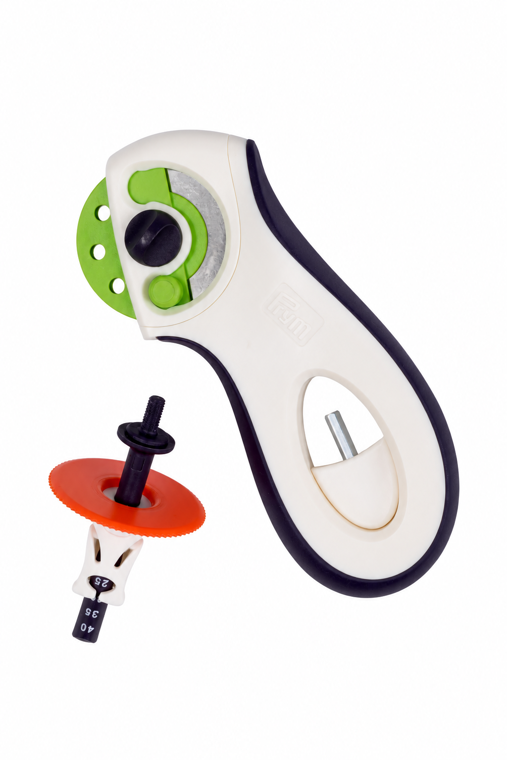 Prym Rollschneider Ergonomics 45 mm mit abgenommener Zuschneidehilfe