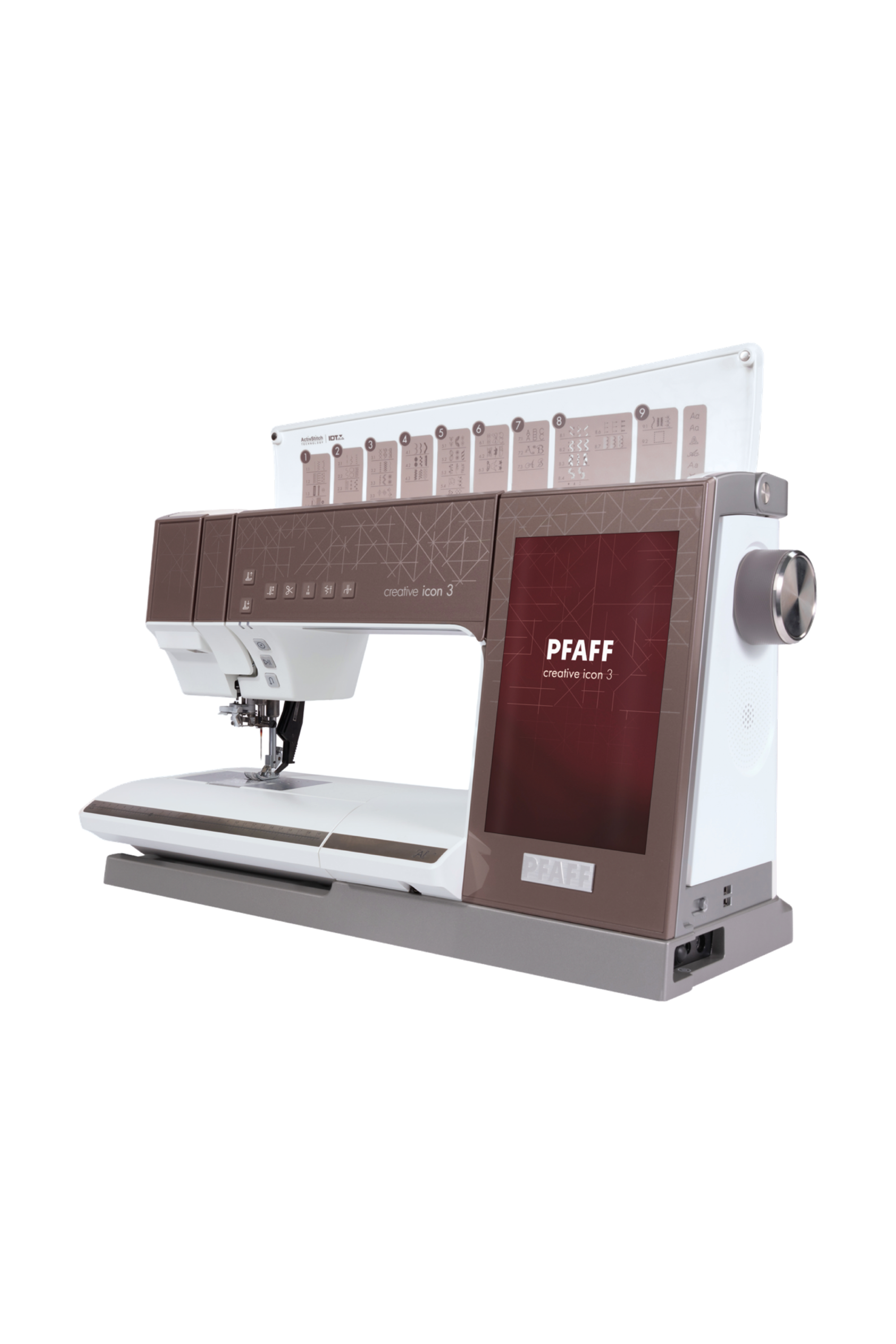 PFAFF creative icon 3 mit geöffnetem Stichdeckel