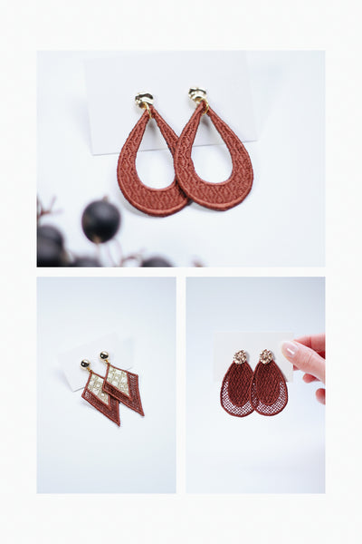 Lace Ohrringe Stickmaschine