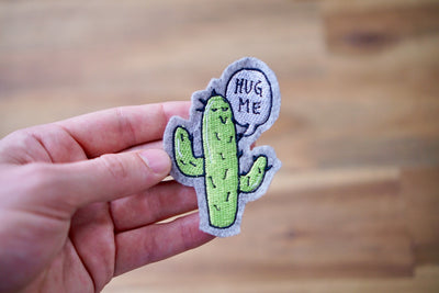 Embroidery file cactus "Hug me"