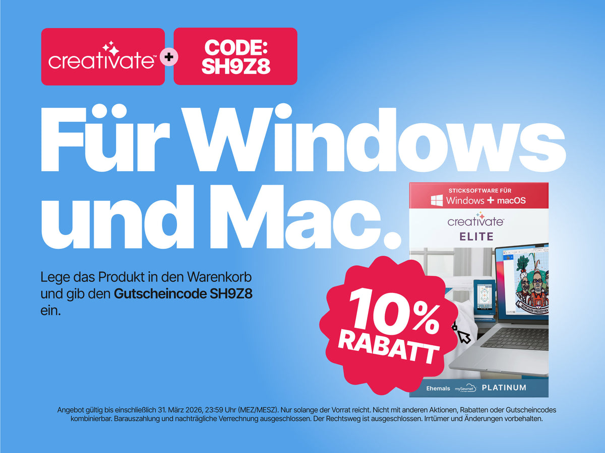 Logiciel de broderie creativate™ Elite (anciennement mySewnet Platinum) pour  Mac et Windows