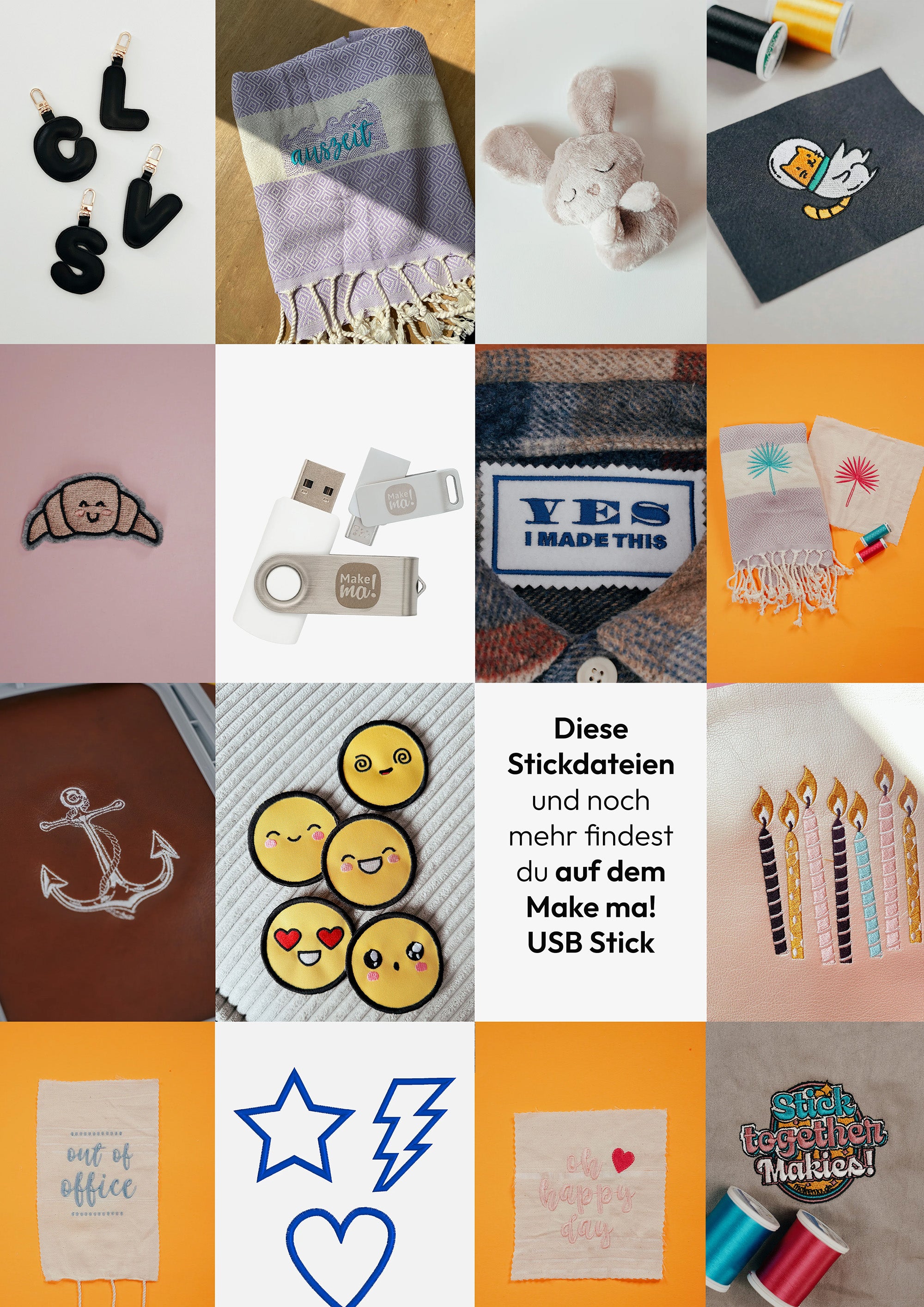 USB Stick für Stickmaschine mit 50€ Stickdateien