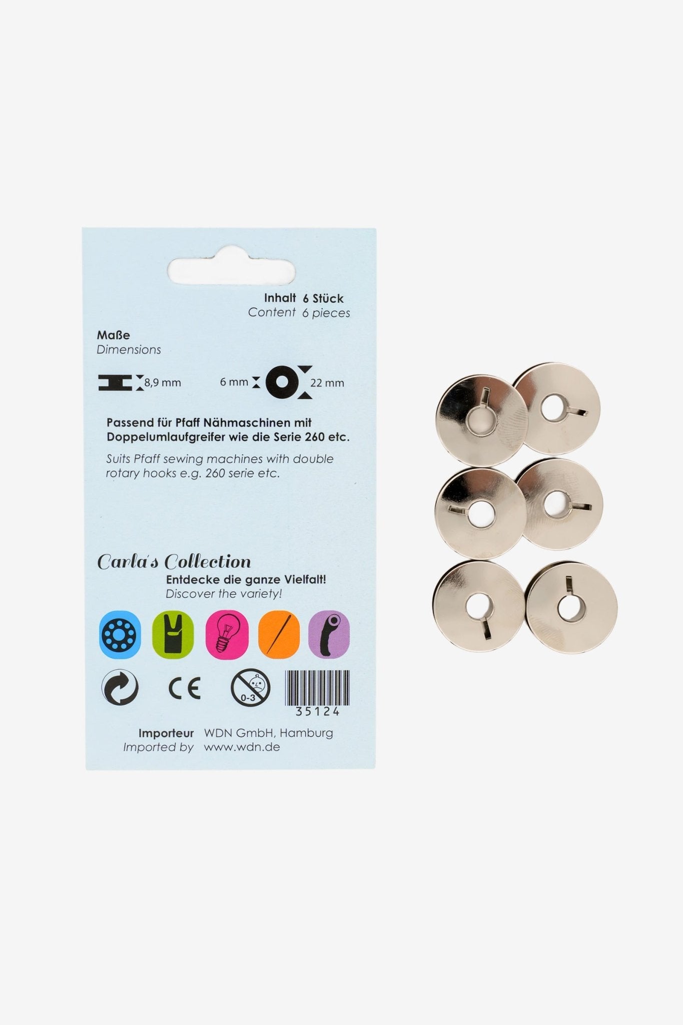 Carlas Collection Spulen für Pfaff aus Metall - Make ma!