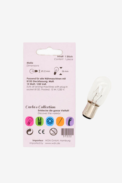 Douille de lampe pour machine à coudre Carlas Collection B15D