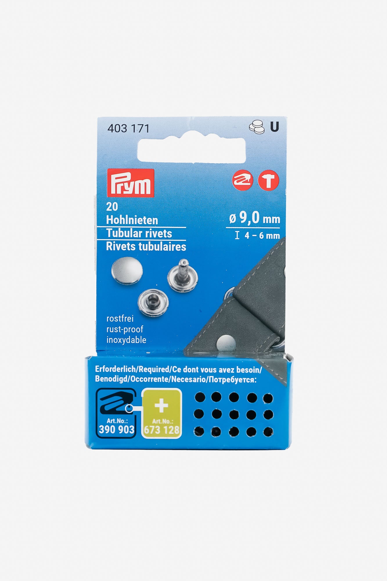 Rivets creux de Ø 7,5 mm et 9 mm