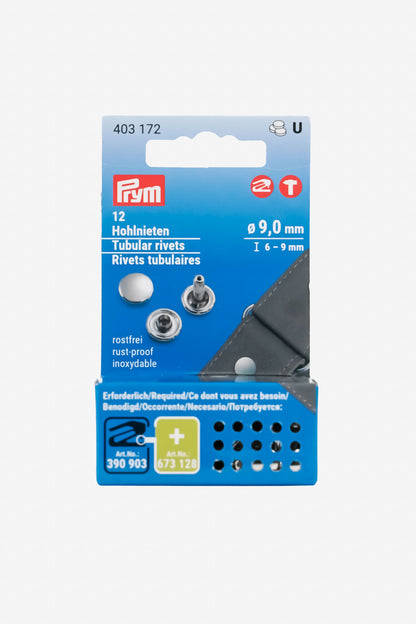 Rivets creux de Ø 7,5 mm et 9 mm