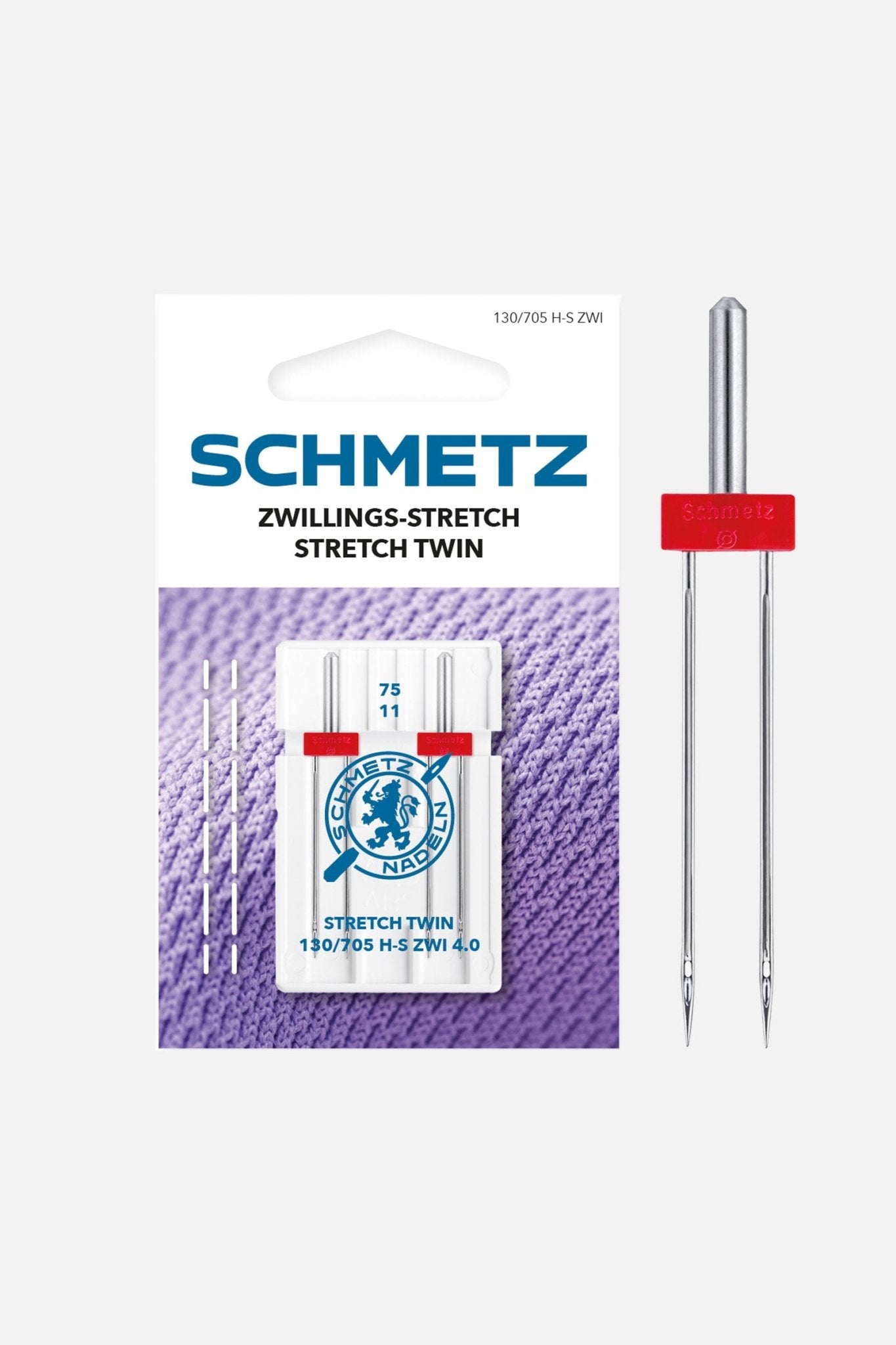 Schmetz Zwillings-Stretch-Nadel Stärke 75 / System 130 / 705 H-S ZWI 4.0 DMS - Make ma!