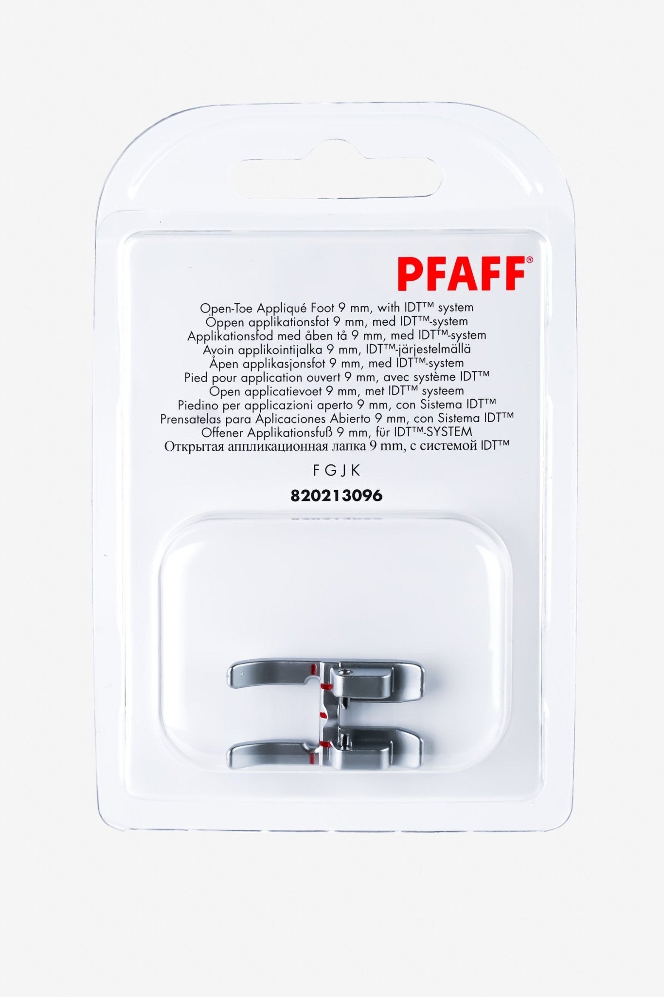 PFAFF Offener Applikationsfuß 9mm für IDT-System J K L - Make ma!