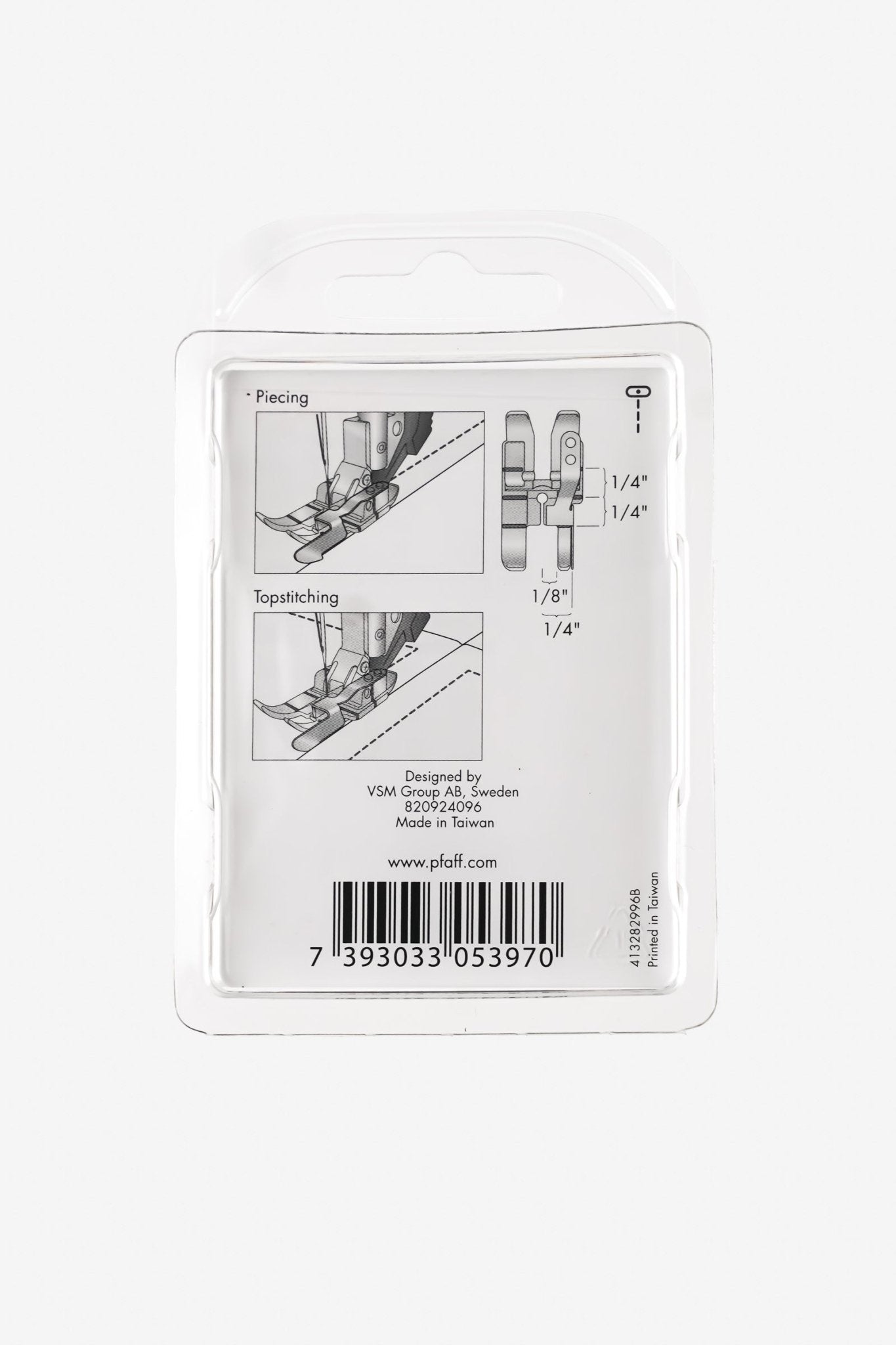 PFAFF 1/4" Quilt- und Patchworkfuß mit Kantenführung für IDT-System J K L - Make ma!