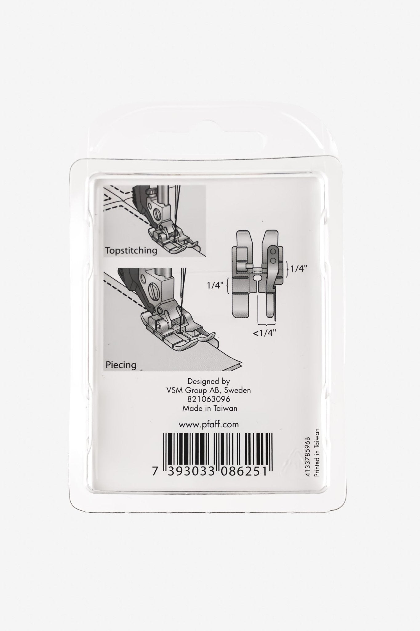PFAFF Patchworkfuß mit Führungshilfe und realem 1/4" Fußmaß für das IDT-System J K L - Make ma!