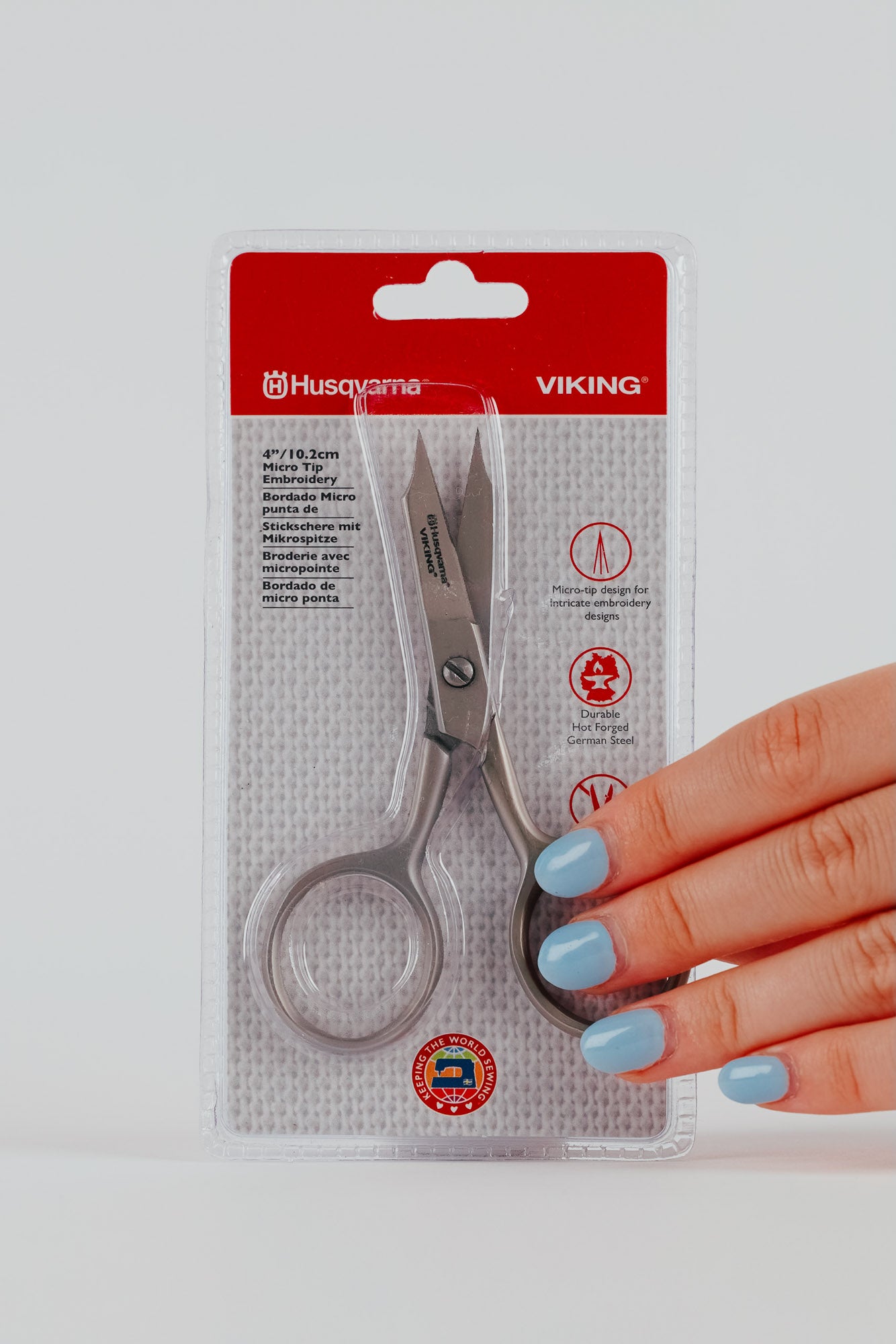 Husqvarna VIKING 10,2cm Stickschere-mit gerader Mikrospitze