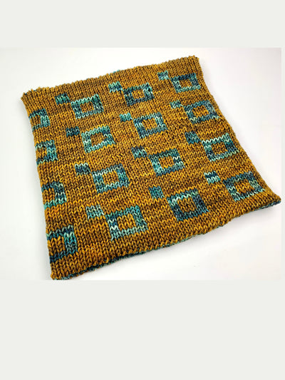 Knitting instructions scarf SQUARE DROP LOOP (PDF)