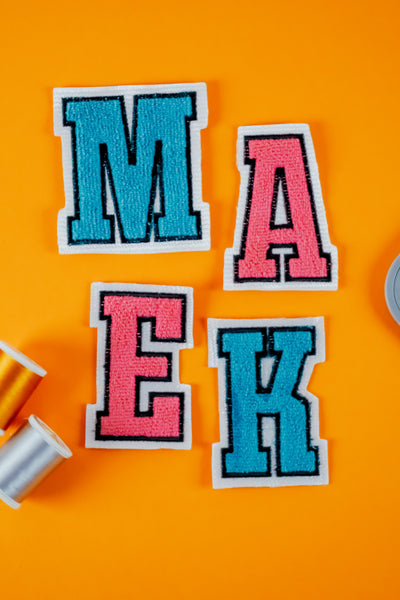 Stickdatei College Alphabet im Chenille Effekt