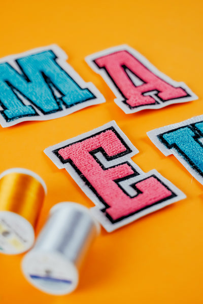 Chenille Letters Stickdatei University Alphabet