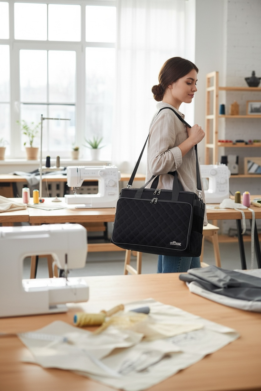 Nähmaschinentasche L für Brother, Bernette, Bernina, W6, Singer u.v.m