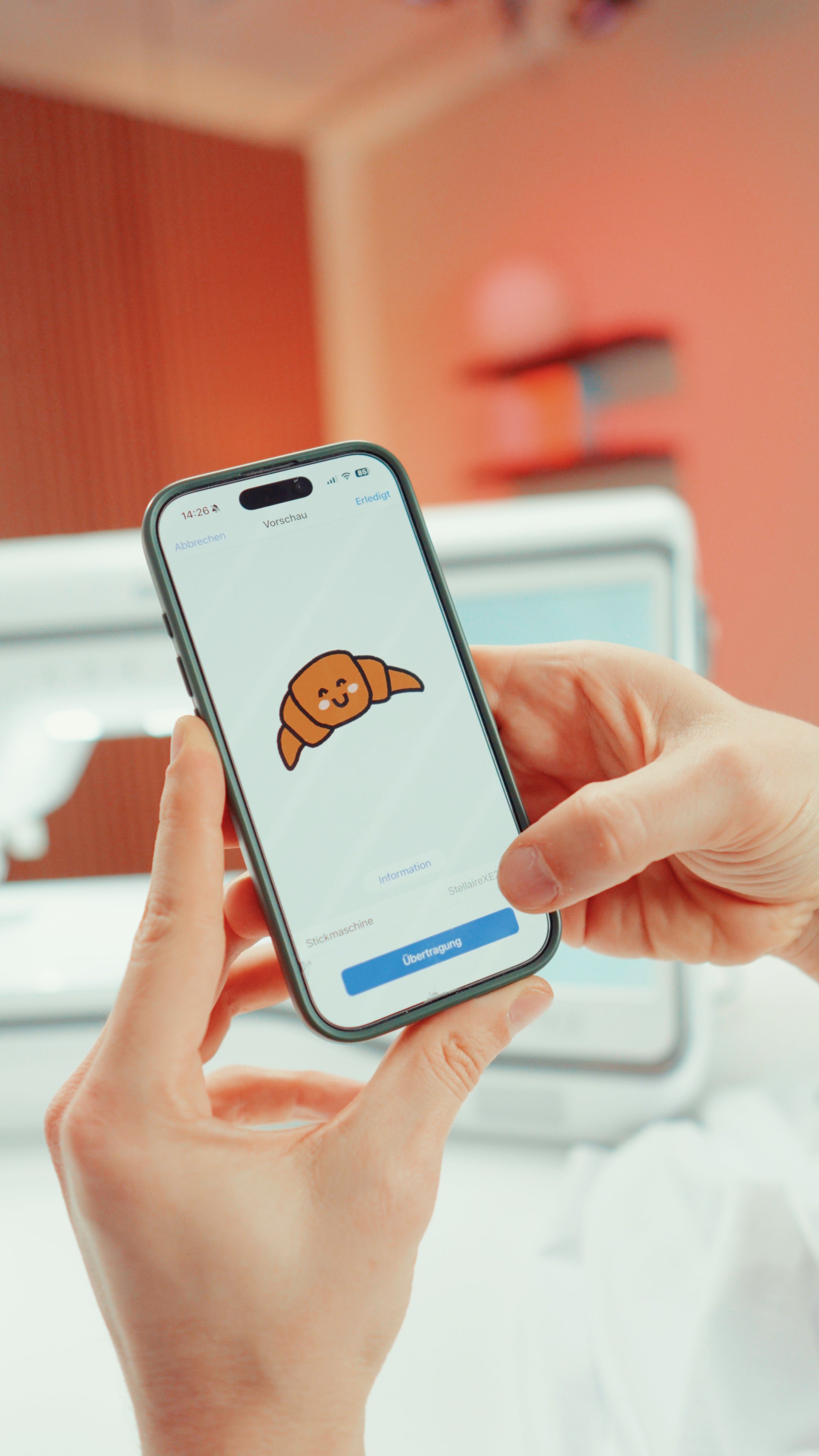 Kabellose Übertragung von Stickdateien mit der Brother Artspira APP