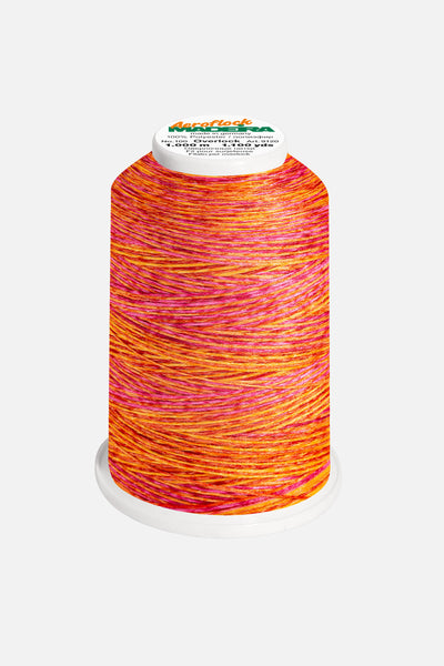 Madeira Aeroflock No. 100 – 1,000 m multicolor bulky yarn for overlock machines