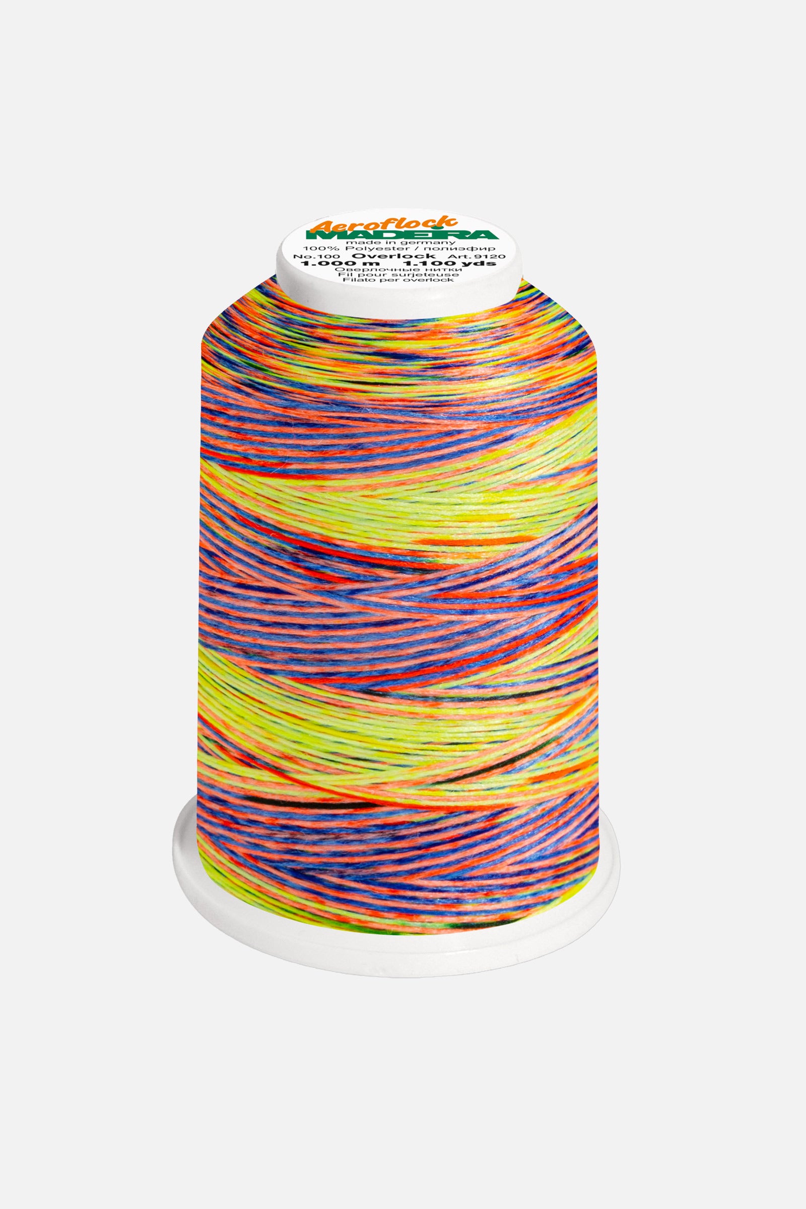 Madeira Aeroflock No. 100 – 1.000 m Multicolor Bauschgarn für Overlockmaschinen
