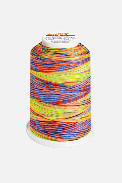 Madeira Aeroflock No. 100 – 1,000 m multicolor bulky yarn for overlock machines