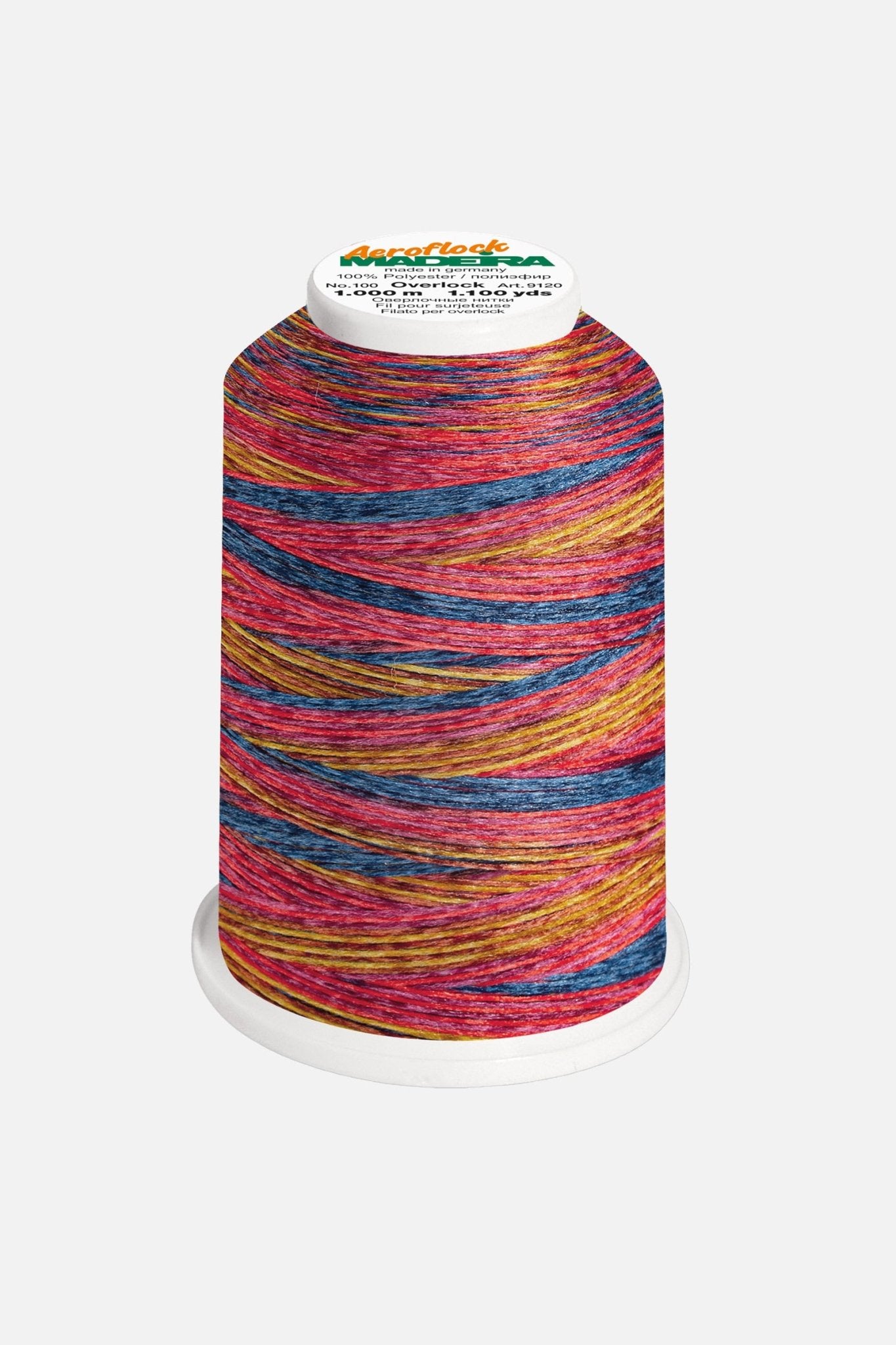 Madeira Aeroflock No. 100 – 1.000 m Multicolor Bauschgarn für Overlockmaschinen - Make ma!