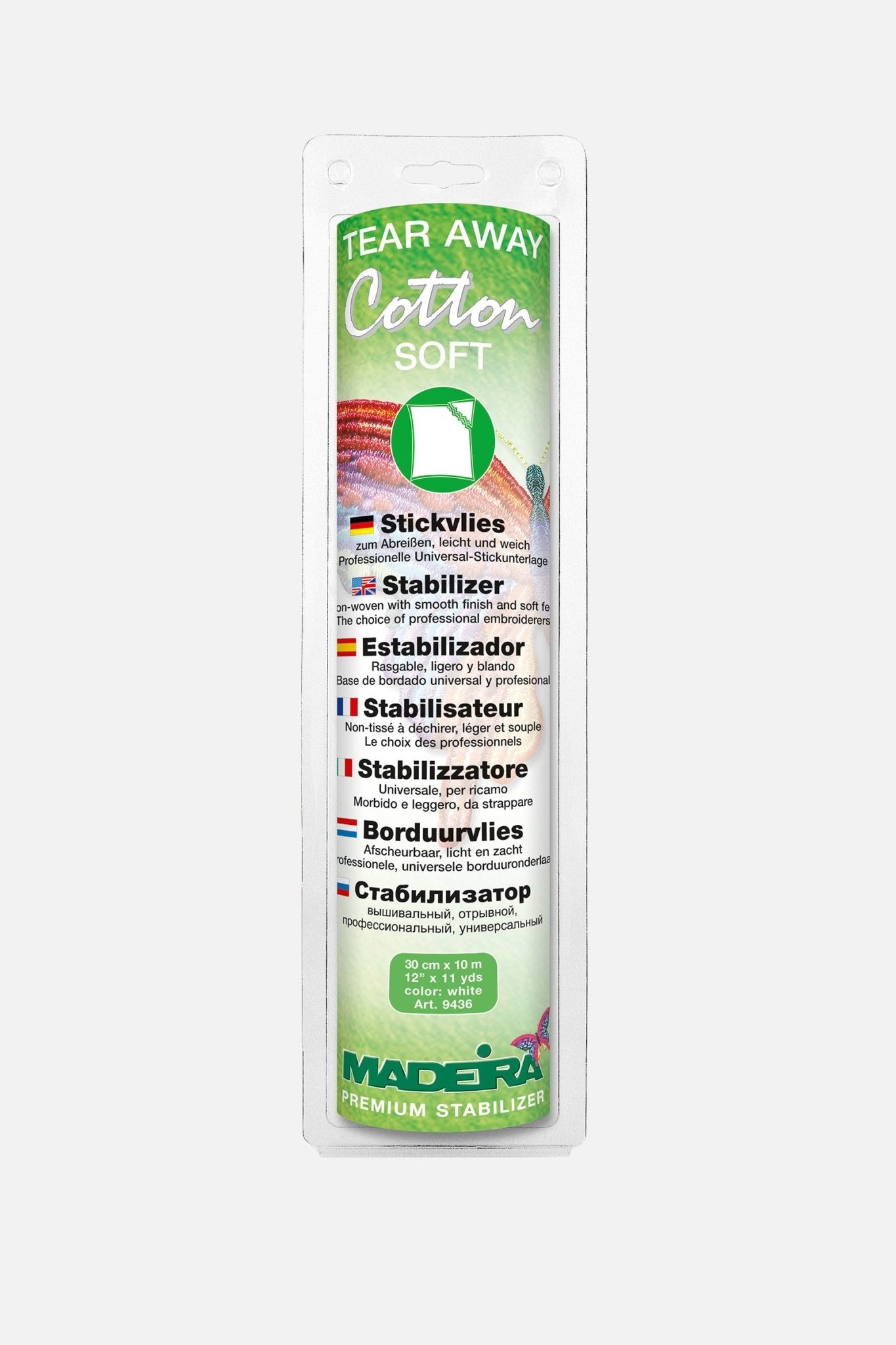 Madeira Cotton Soft Tear-Away Stabilizer 30 cm x 10 m - Make ma!