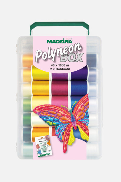 Madeira-Polyneon-40-Maschinenstickgarn-Set-Box-mit-40-Farben-1000-m-inkl-Unterfaden-Zubehoer-8086-50836-4003760981554