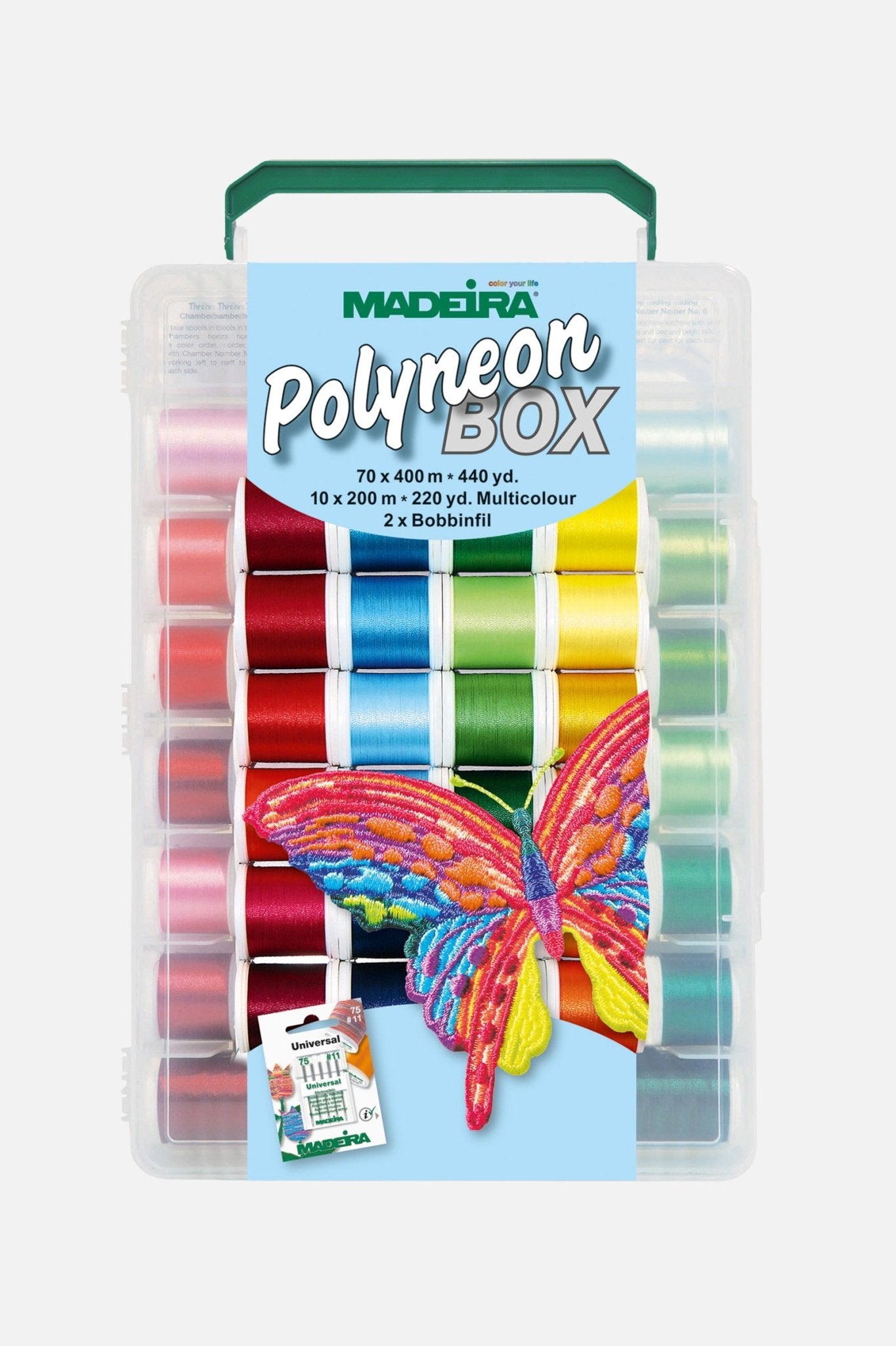 Madeira Polyneon No. 40 Softbox 8085 – 82 Spulen Maschinenstickgarn - Make ma!
