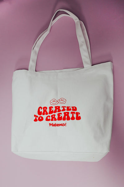 Shopper selber besticken mit dem Schriftzug Created to Create